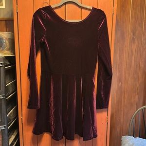 Velvet mini dress, juniors size Large
